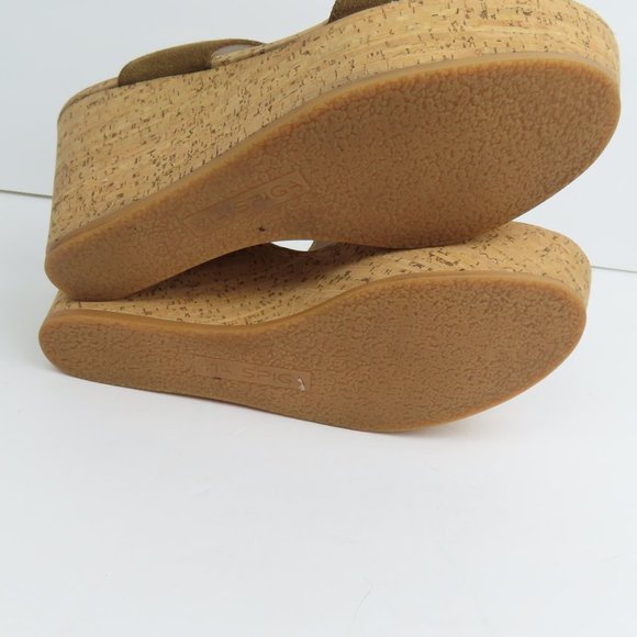Via Spiga Cork Wedge Suede Sandals, Size 9 M - Picture 9 of 10